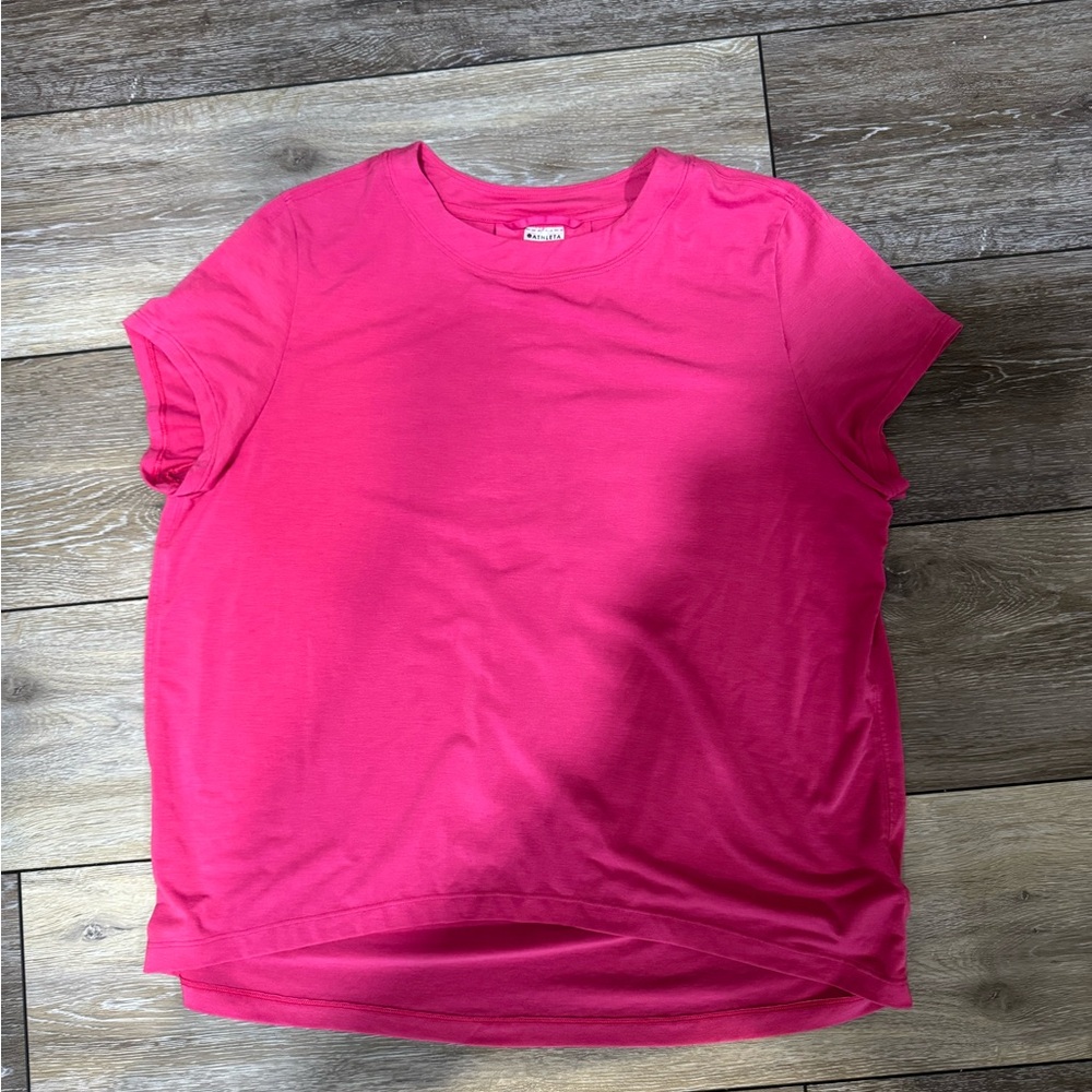 Athleta Vibrant Pink Short Sleeve Tee
